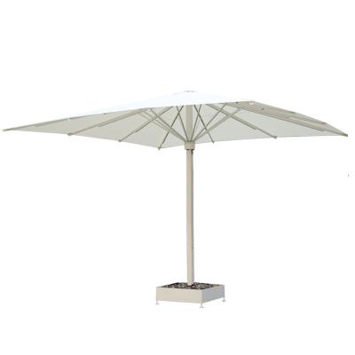 China Sun Wind Rain Proof Heavy Duty 5M/6M/7M Large Outdoor big size hotel restaurant light LED Parasol Umbrella LED parasol patio umbrellas supplier for sale