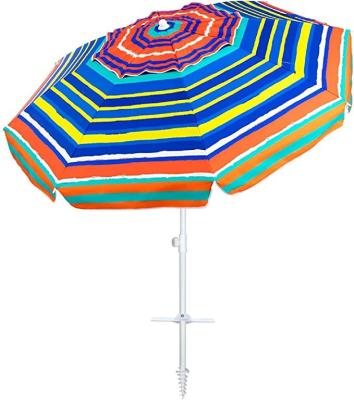 China Sun Protection UV50+ Beach Umbrellas for Sand Heavy Duty Wind Portable for sale