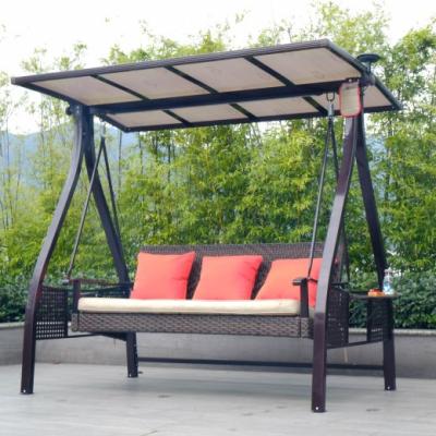 China Strong Swing Seat Swinging Canopy Hammock Outdoor Restaurant Bench Seat Garden Patio Swing Chair for sale