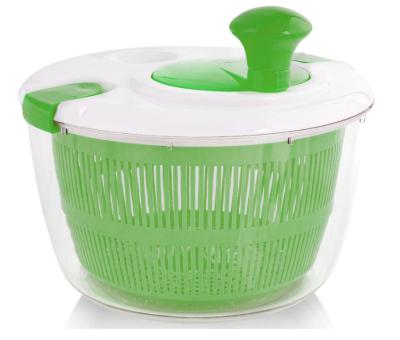 China Large Capacity 5L Sustainable Manual Lettuce Spinner Easy To Use Kitchen Salad Spinners With Built-In Bowl, Colander And Drain for sale