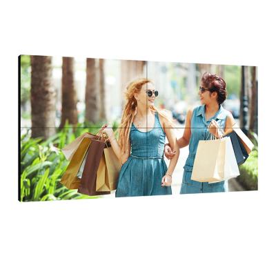 China Advertising supermarket screen monitor 3.5mm bezel 55inch bezel hd lcd video narrow narrow wall panels 1215*685.5*72 for sale