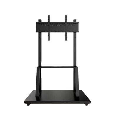 China SPCC Cold Rolled 43 To 65 Inch Steel Floor Rack Rolls Mobile TV Bracket Movable Rolling Height Adjustable TV Mounts Racks for sale