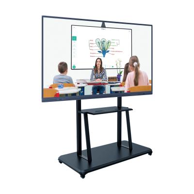 China 75 Inch 75 Inch Digital Whiteboard Interactive Board Interactive Flat Panel Metal Anti-glare 4K Conference for sale