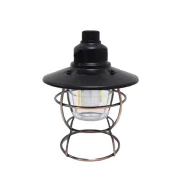 China Outdoor Hanging Metal USB Rechargeable Vintage Led Camping Lantern With Power Bank for sale