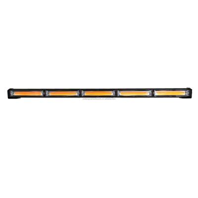 China Automobile Lamp 29 Inch Amber Traffic Advisor COB LED Flash Strobe Light Bar 15 Modes Yellow Directional Warning Safety Light Bar for sale