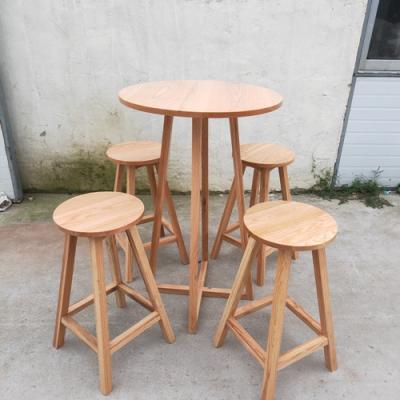 China Wholesale Hotel Adjustable Natural Bar Industrial Design Solid Table (Other) for Wedding Natural Home Event and Party for sale