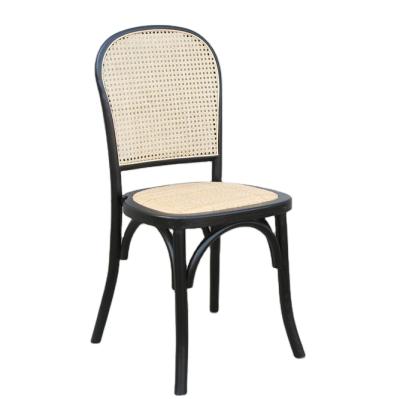 China Modern Nordic Cane Dining Chair Dining Room Furniture Cane Back Wooden Legs Living Room Chair for sale