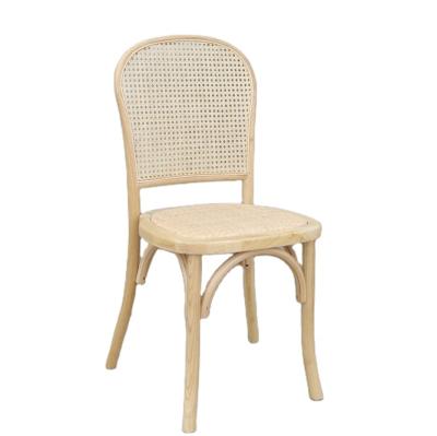 China Modern Rustic Leisure Hand Cane Woven Chair Frame Solid Wood Rattan Chair for Event Chair for sale