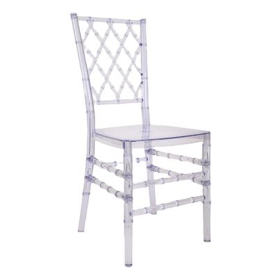 China Durable Color PC Resin Plastic Transparent Event Banquet Wedding Dining Chair for sale