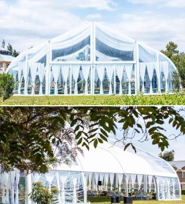 China Newest Design Newest Design Popular Good Quality Transparent Aluminum Frame PVC Coating Tfs Shape Tent Long Life for sale