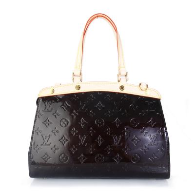 China Amarante Rindsleder Leder LV Monogramm Vernis Brea MM elegante Stadt Tote für Frauen M91619 zu verkaufen