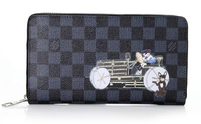 China Damier Graphite Canvas Louis Vuitton Zippy Wallets Organizer Illustre with Silver Hardware for sale