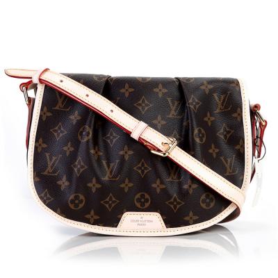 China LV Monogram Menilmontant MM handbags with Oxidizing cowhide leather trimmings M40473 for sale