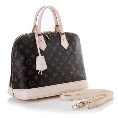 China Hochwertige LV Monogram Alma Tasche mit Schultergurt und Light golden Messing hardware zu verkaufen