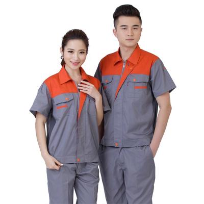 China Small MOQ Summer Breathable Sleeve Engineering Shorts RTS Workwear Work Suit Safety Uniform Workwear for sale