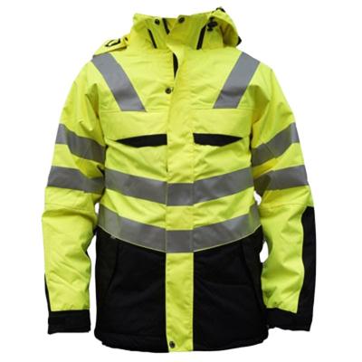 China Breathable Police Waterproof Men's Track Safety Traffic Reflective Jacket for sale