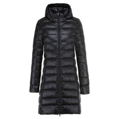 China 2021 winter QUICK DRY down jackets women's parkas long slim hooded warm coats plus size for sale