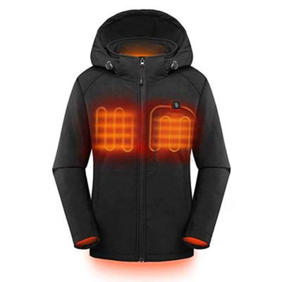 China High Quality Breathable USB Heating Hooded Jackets Heat Winter Thermal Coat for sale