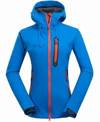 China Breathable Design Softshell Outdoor Hooded Camping Hiking Jacket Plus Size Women Clothing for sale