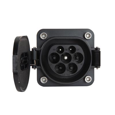 China Electric Vehicle 3 Phase 16A Type - 2 New Energy EV Car Side Socket 480V 11KW EV Charging Socket for sale