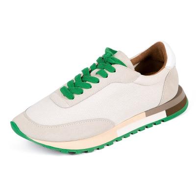 China Cushioning Breathable Women's Mesh Vloth Color Bump Sports Casual Shoes 3049 New Comfortable Small Fresh Green for sale