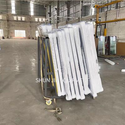 China Industrial Wholesale 500kg Load One-sided Lightweight Glass Tile Trolley Workshop Handing Trolley Small Sheet Transport Vehicle With Four Wheels for sale