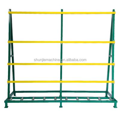 China 2.4 Meter Industrial L Frame Transport Cart Glass Rack For Glass Board Load 2200 Pounds Material Trolley For Factory for sale