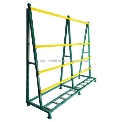 China Large Industrial L Frame Transport Glass Trolley With Rollers Rack For Glass Board Load 2200 Pounds Material Trolley For Factory for sale