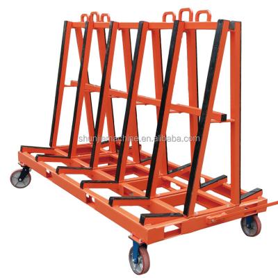 China Industrial A Frame Glass Transport Rack For Factory Loading 2.5 Tons Heavy Glass Transport Trolley for sale