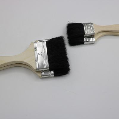 China Bristle Manufacturer Wholesale 2.5 Inch 12mm Handle Pig Hair Brush Wooden Barbecue Brush for sale