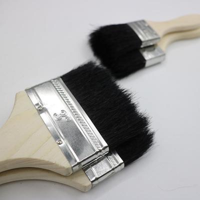 China High Quality Two Inch Thick Wooden Bristle Black Bristle Brush Handle 12mm Bristle Brush Barbecue Brush for sale