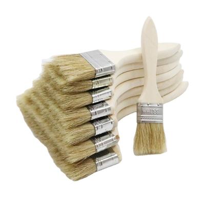 China High Quality Customized Painting Processing Bristle And Hog Hair Bristle Wood Handle Brush for sale