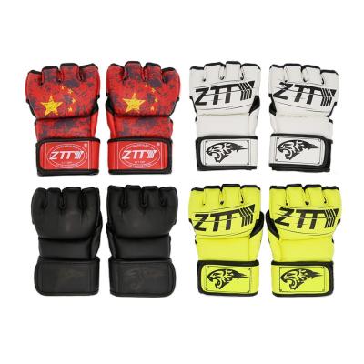 China Comfortable Boxing Gloves Leather Custom Logo Fabrics Boxing Glove Gloves Boxing Training for sale