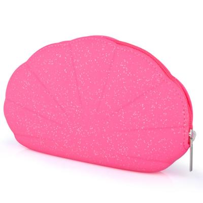 China Fashion Makeup Pouch Cosmetic Bag for Women Silicone Waterproof Makeup Pouch Vegan Silicone Purse Cosmetic Pouch for sale