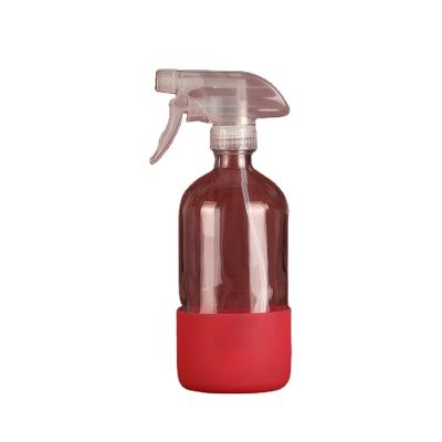 China Agriculture Top Grade Reusable Silicone 16Oz Spray Bottle Non-Slip Creative Trigger Glass for sale