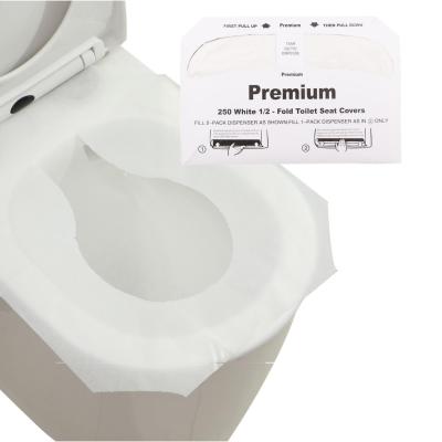 China Toilet Seat 250 Flushable Disposable Hygienic Self Adhesive Cover Paper for sale