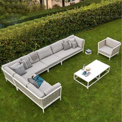 China Water Resistant Sale Comfortable Wicker Aluminum Outdoor Garden Sofa Set Rattan Furniture for sale