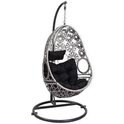 China Modern Indoor Adult Swing Egg Basket Rattan Chair Swing Egg Shape Swing Hanging Chair Swing for sale