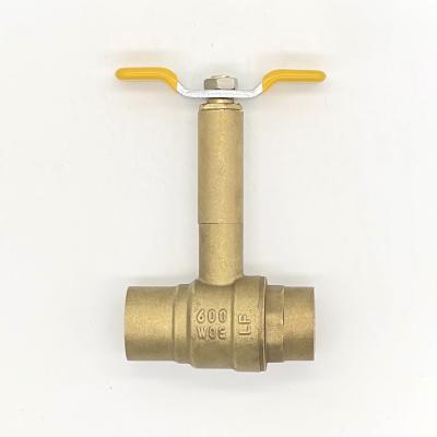 China Hot Selling Good Quality Water Lpg Welded Cock Forged Brass Ball Valve for sale