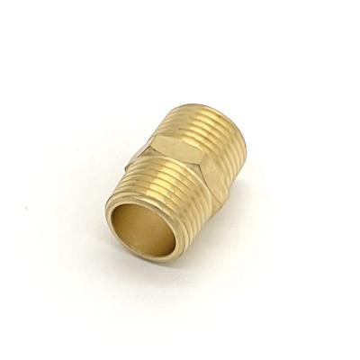 China Conduit Connection One Way Tube Brass Pipe Joint With Double Copper Wire Brass Pipe Fittings for sale