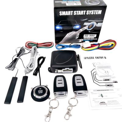 China Smart Push Button Start Engine Pke Car Alarm System With Keyless Engine Push Start Stop Key Pke Push Button Start for sale