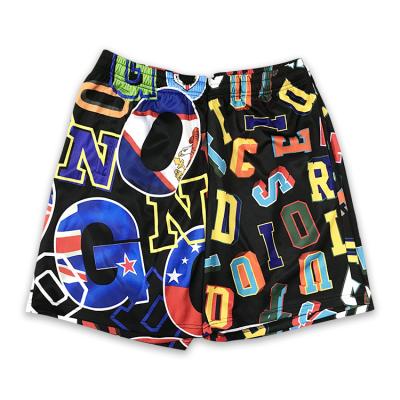 China Anti-UV sublimated basketball shorts custom design men's retro street style basketball shorts for sale