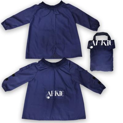 China Custom Made Baby Apron Eco-Friendly Art Smock Kids Waterproof Anti-Dirty Convenient To Carry Kids Bibs for sale