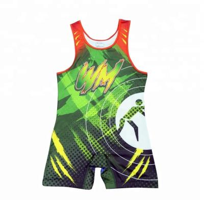 China Healong Quick Dry Sports Custom Cheap Sublimation Wear Wrestling Singlet For Men for sale