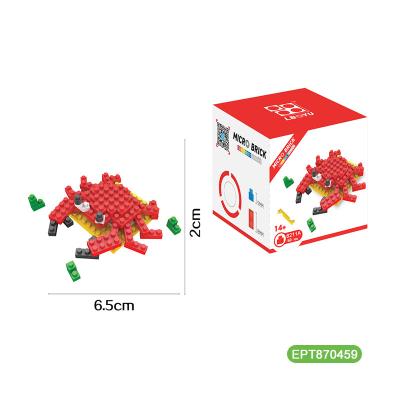 China Micro Crab 50Pcs Toy Cralb Cute Small Plastic Mini Crabs Animal Building Block EPT Building Toy For Baby for sale