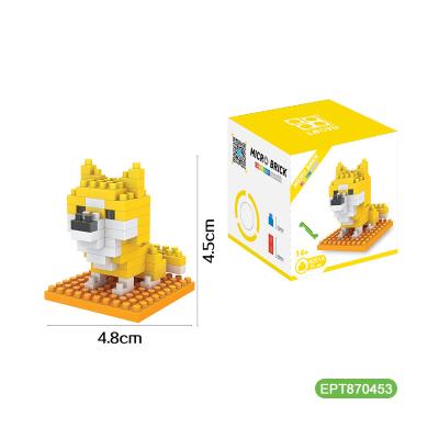 China Building Toy EPT Suppliers Sale 75Pcs Dog Animal World Stretching Block Mini Animals Building Blocks Puzzle Set For Kid for sale