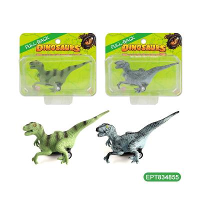 China Rubbing Toy EPT 2 Colors Mixed 4 Inch Pull Back Car Playmobil Dino Toys Cheap Boys Toddlers Spinosaurus Dinosaur Cars Dinasours For Kids for sale