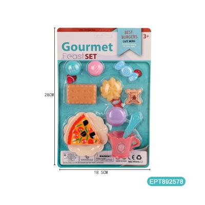 China Other EPT 11Pcs One Dollar Item Store Pizza Making Pretend Play Kid Food Kitchen Dessert Toy Promotional Shop Supplies Educational Set for sale