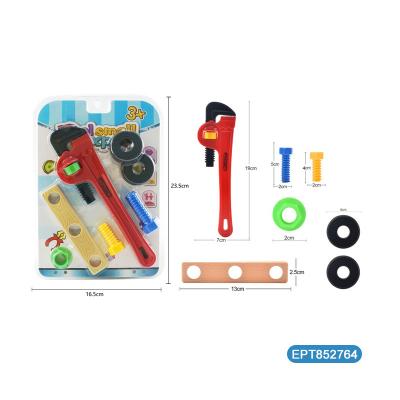 China EPT Pretend Play Tool Kit Toolbox Building Tools Kids Learn Toy House Role Engineer Workshop Kit For Kids 17*24*2.5cm for sale