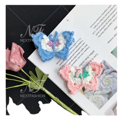 China Beautiful Azo Free Popular Knitted Butterfly Embroidery Patches for sale